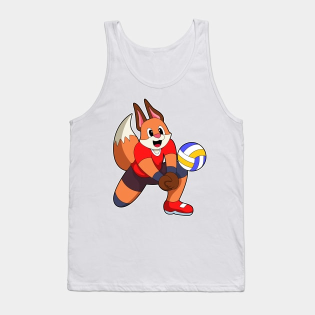 Fox at Volleyball Sports Tank Top by Markus Schnabel